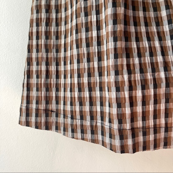 Baum und Pferdgarten Adalaine Checked Wrap Dress in Tabacco Gingham midi - Picture 7 of 16